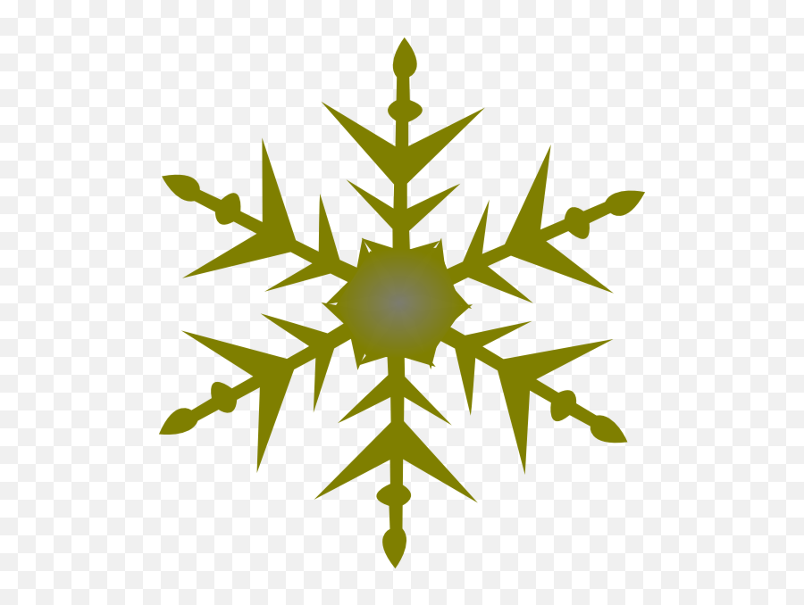 Download Hd Gold Snowflake Clipart - Free Clipart Vector Snowflake Png,Snowflakes Clipart Png