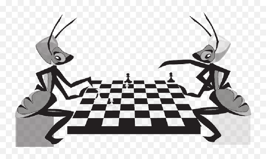 Cartoon Chess Game Playing Sitting Insects Ants - Ants Chess Png,Ants Png