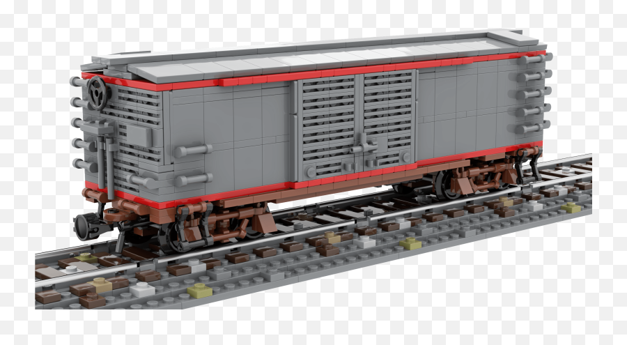 Brick Model Railroader Box Car - Lego Brick Model Railroader Png,Railroad Tracks Png