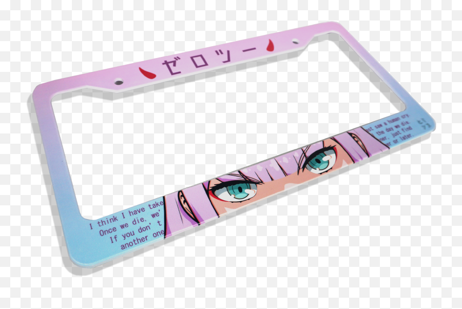 Zero Two License Plate Frame Limited Stock - Cartoon Png,Zero Two Png