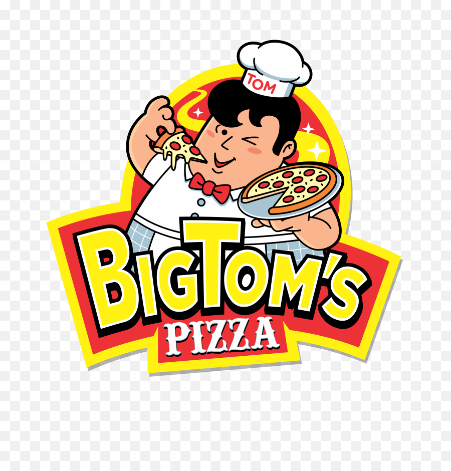 Big Tom Pizza Logo - Bigtom Pizza Png,Cartoon Pizza Logo