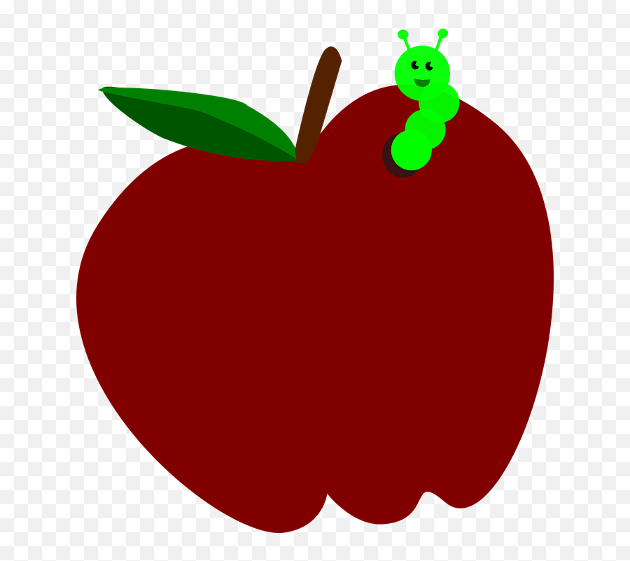 Red Apple Fruit - Big Apple With Worm Png,Worm Transparent Background