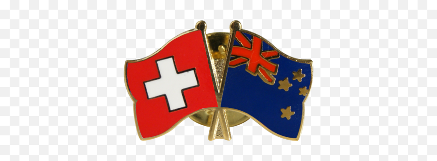 Switzerland - New Zealand Friendship Flag Pin Badge 22 Mm Vertical Png,New Zealand Flag Png