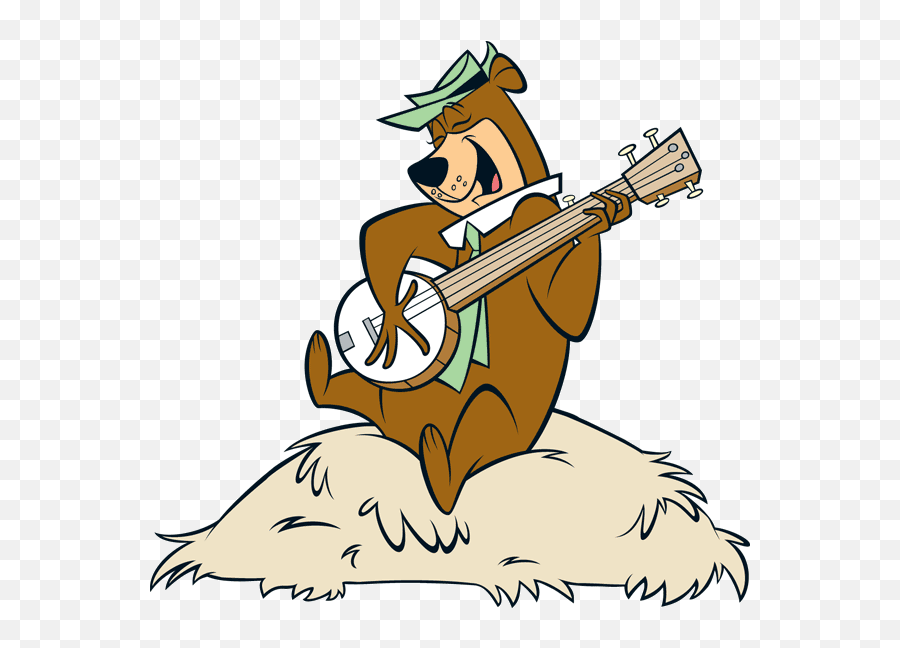 Yogi Bear Playing The Banjo Png Image - Yogi Bear With Guitar,Banjo Png