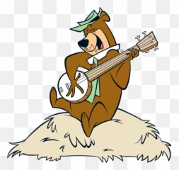 Yogi Bear Playing The Banjo Png Image - Yogi Bear With Guitar,Banjo Png