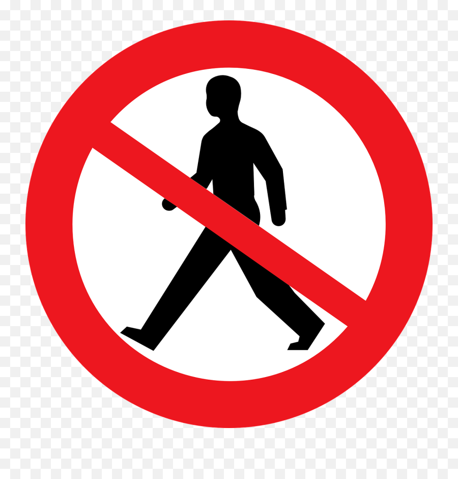 Free Vector Graphic - Vector No Entry Sign Png,Pedestrian Png