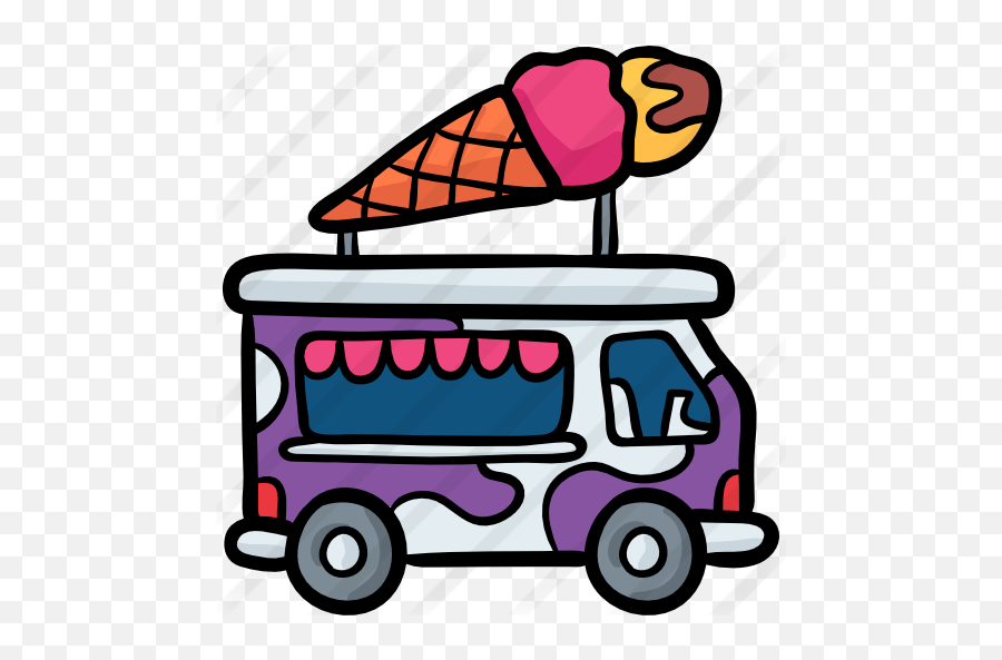 Ice Cream Truck - Ice Cream Truck Png Free,Ice Cream Truck Png