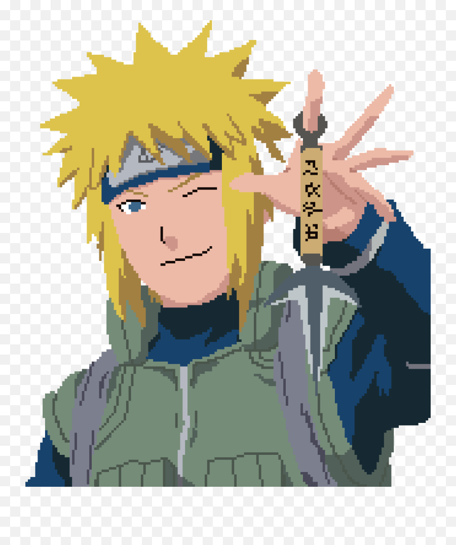 Hereu0027s A Pixelart I Made Of Minato Messed Up The Hand - Pixel Art ...