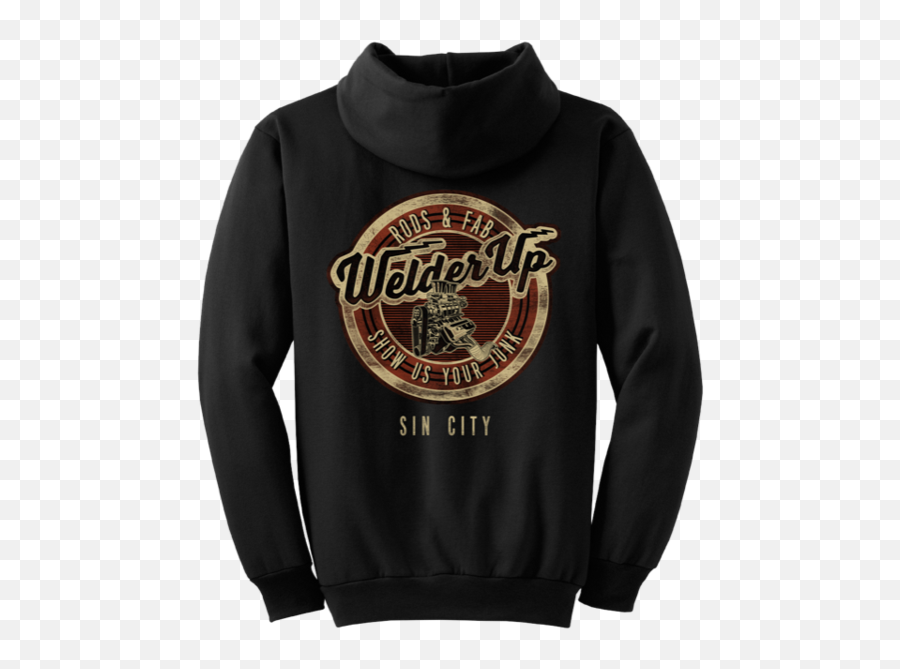 Welder Up Sin City Motor Black Hooded - Long Sleeve Png,Sin City Logo