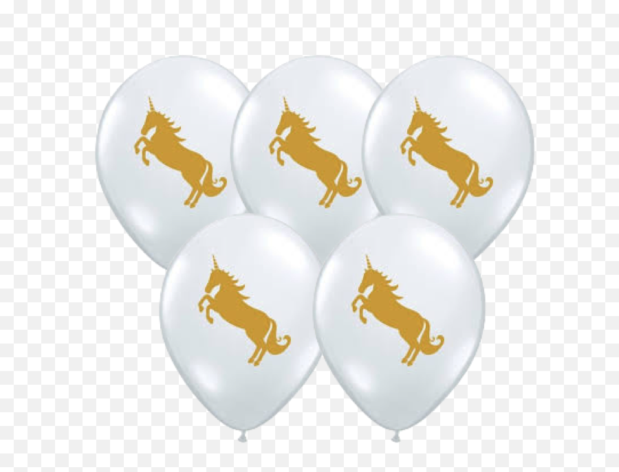 Download Clear Gold Unicorn Balloon - Unicorn Diamond Clear Latex Balloon Png,Gold Unicorn Png
