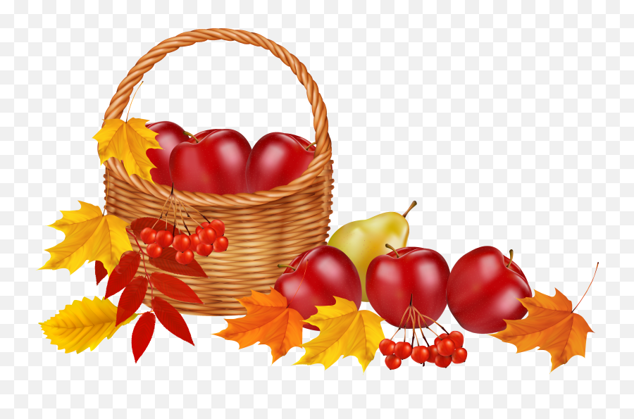 Download And Leaf Color Leaves Autumn Fruit Fruits Clipart - Transparent Background Fall Clipart Png,Fruits Png