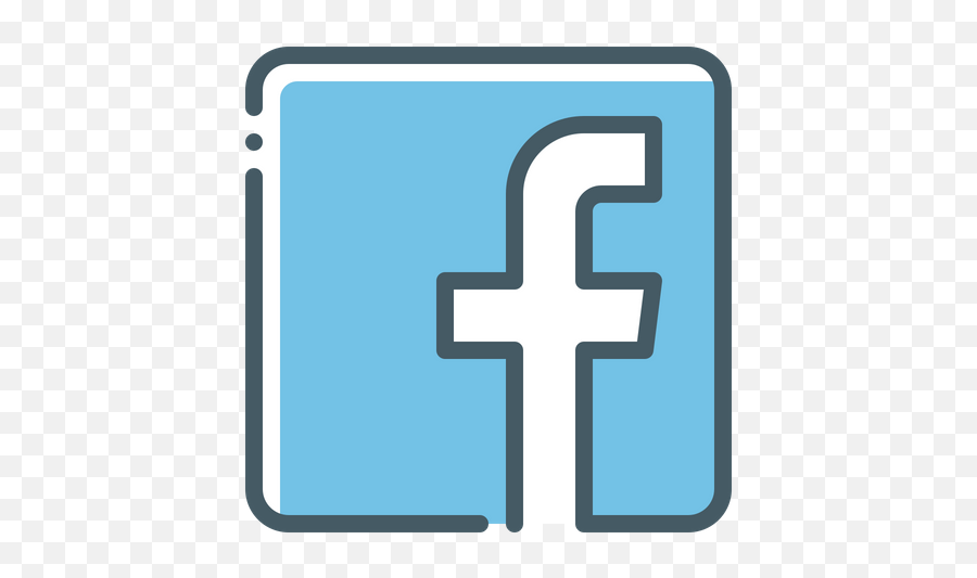 Facebook Logo Icon Of Colored Outline Style - Available In Fb Icono Png,Like Icon For Facebook