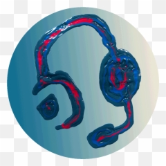 Instagram Story Highlight Icon Cover Blue Red Blau Rot - Headphones png