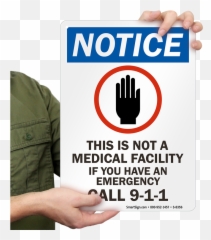 Notice Sign - A Medical Facility If Emergency Call 911 Texting Or Talking On Cell Phones png