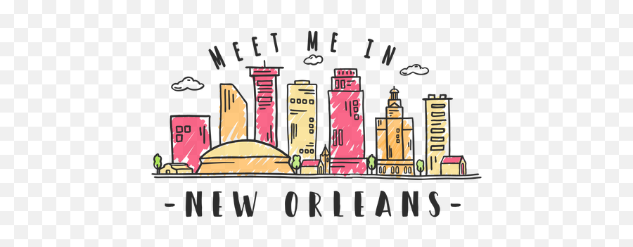New Orleans Skyline Sticker - Transparent Png U0026 Svg Vector File New Orleans Png,New Pngs