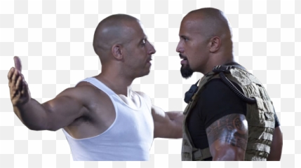 Download Hd Vin E Dwayne - Fast And Furious Vin Diesel The Rock Png,Vin Diesel Png