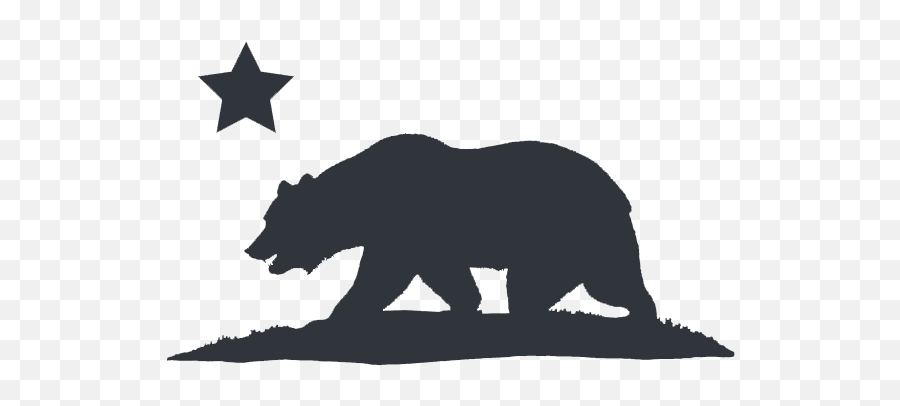 Ca Bear Silhouette - California Republic Bear Png,California Bear Png