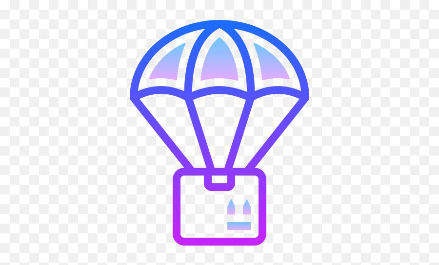 Drop Shipping Icon In Gradient Line Style - Parachute Icon Png,Shipped Icon