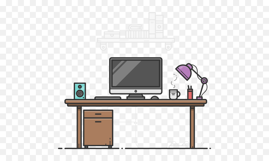 Workspace Job Desk Coffee Speaker Table Free Icon Of Gambar Png Meja Kerja Computer Desk Png Free Transparent Png Images Pngaaa Com