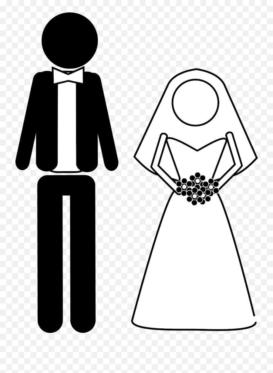 Married Bride Groom Vector - Free Vector Graphic On Pixabay Kolay Gelin Damat Çizimi Png,Married Png