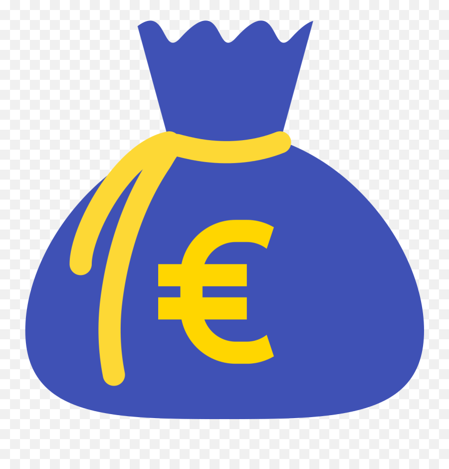 Money Clipart Blue - Icon Money Bag Euro Png,Money Clipart Transparent