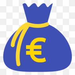 Money Clipart Blue - Icon Bag Euro png