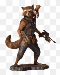 Guardians Of The Galaxy Png Transparent Images All - Marvel Rocket Raccoon Statue