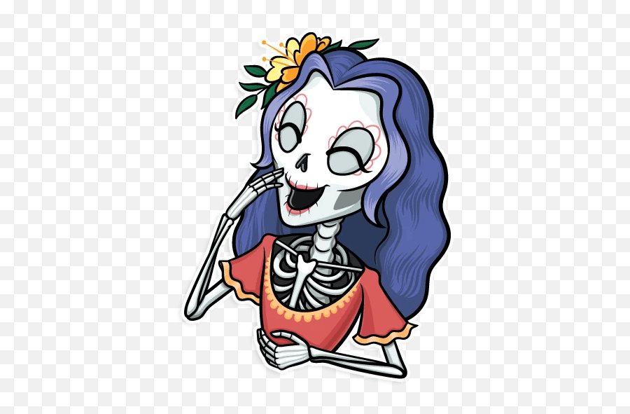 La Catrina Stickers Set For - Catrina Calavera Stickers Png,Catrina Png