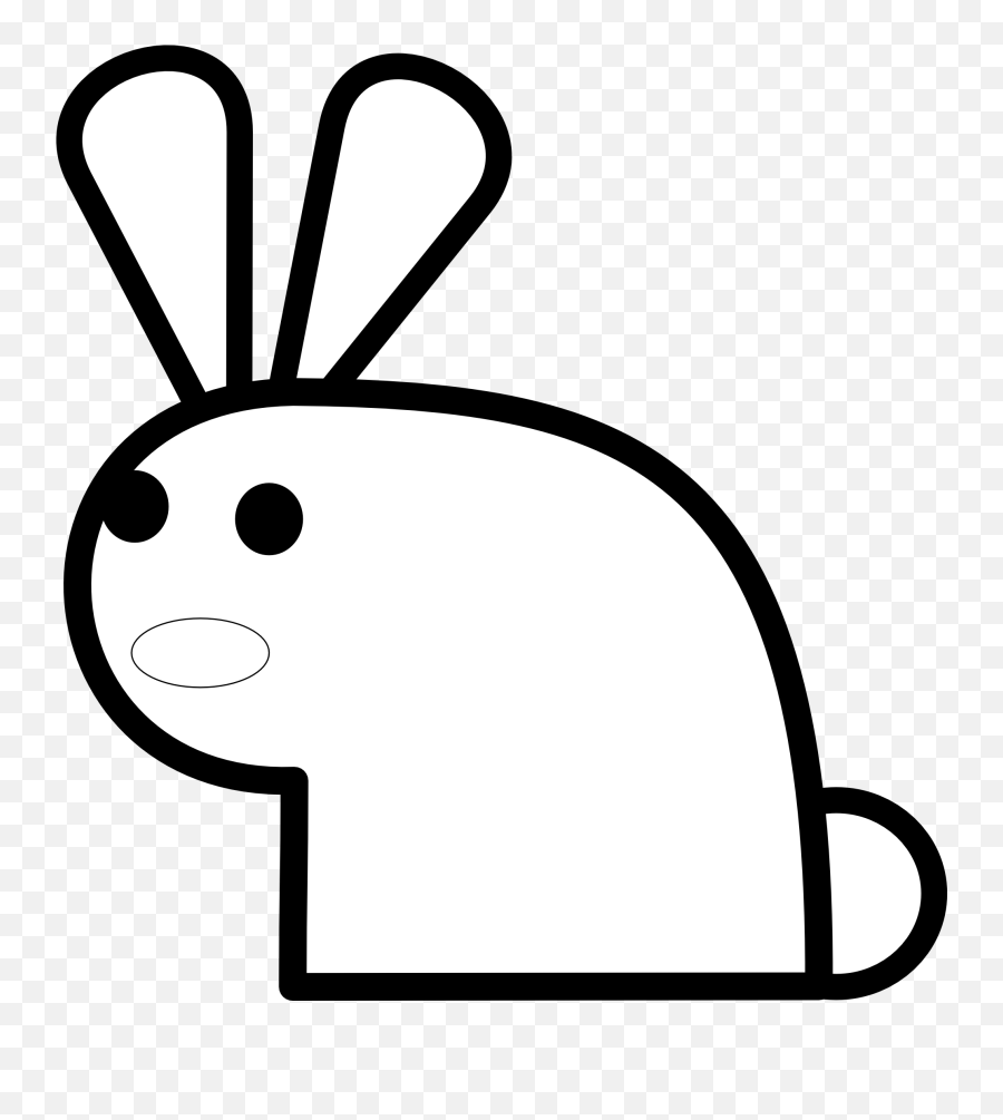 Download Rabbit Black And White Bunny - Rabbit Clip Art Png,White Bunny Png