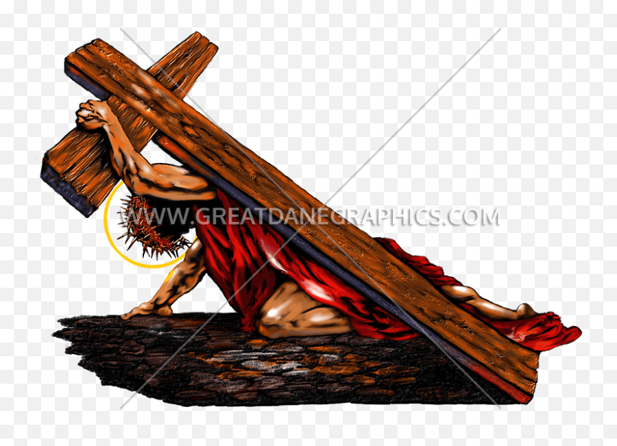 Jesus Carrying The Cross Production Ready Artwork For T - His Only Crime Was Love Png,Jesus On Cross Png