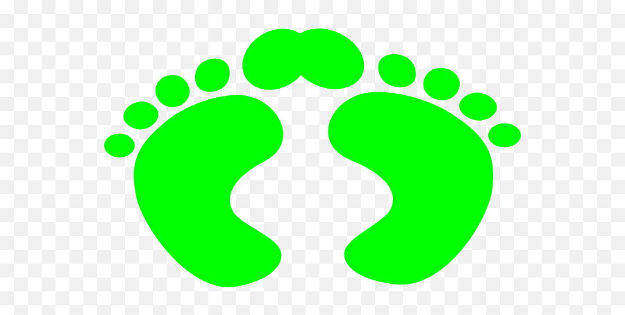 Green Footprints 1 Clip Art - Baby Rattle Clip Art Pink And Blue Baby Footprints Png,Baby Rattle Png