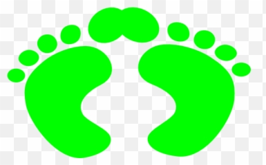 Green Footprints 1 Clip Art - Baby Rattle Pink And Blue png