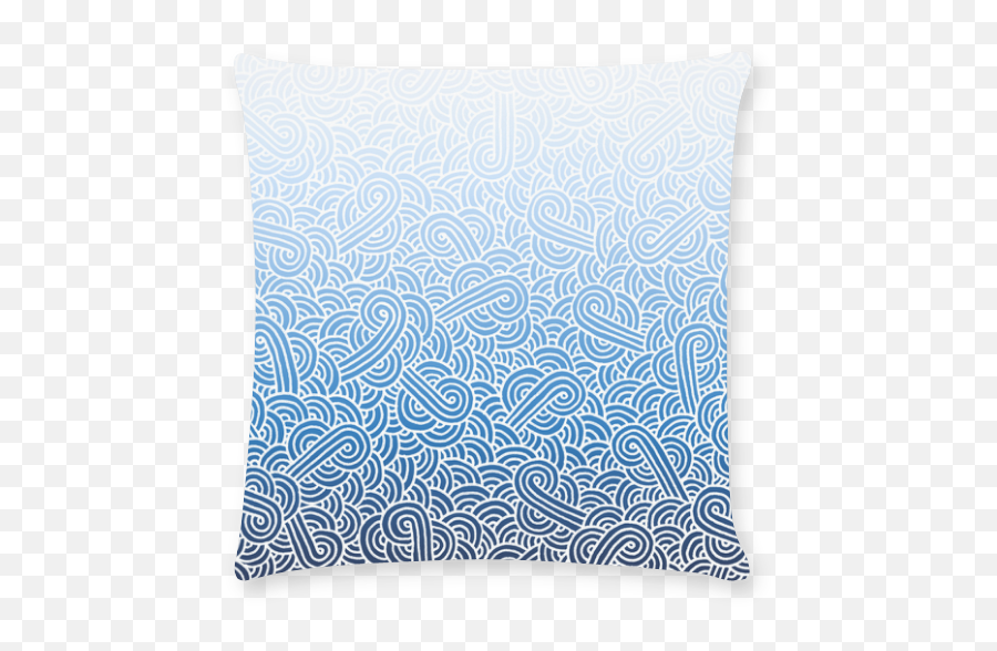 Ombre Blue And White Swirls Doodles - Tapestry With Transparent Background Png,Tapestry Png