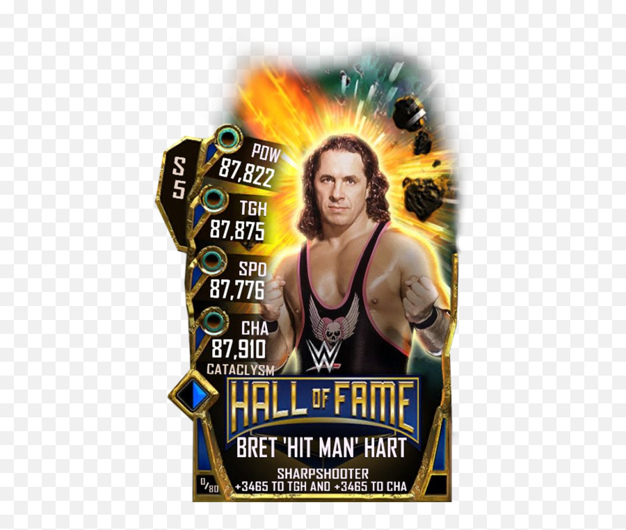 Bret Hart - Wwe Supercard Trish Stratus Png,Bret Hart Png