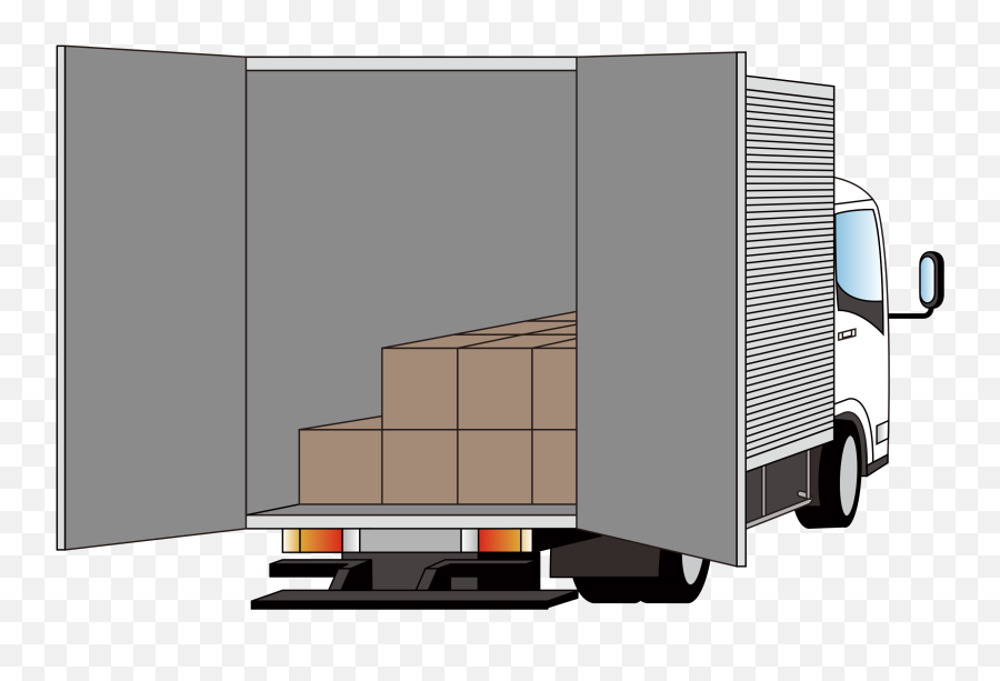 Keys Clipart Truck - Rear Of Delivery Truck Transparent Rear Of Truck Open Png,Delivery Truck Png