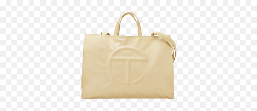 Large Cream Shopping Bag - Telfar Cream Shopping Bag Png,Shopping Bags Png