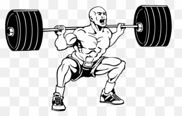 Powerlifting Squat Png High - Power Lifting Weightlifting Drawing,Squat Png