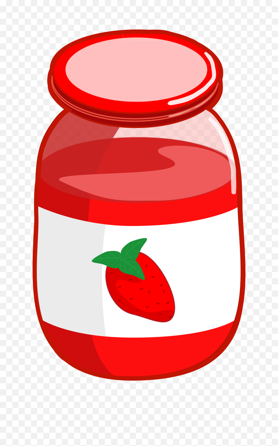 Strawberry Jam Clip Art - Jam Clipart Png,Jelly Jar Png