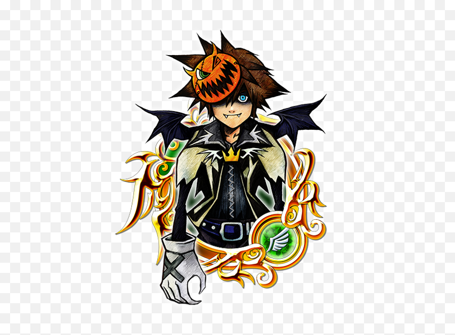 Illustrated Halloween Sora - Kingdom Hearts Sora Mask Png,Sora Transparent