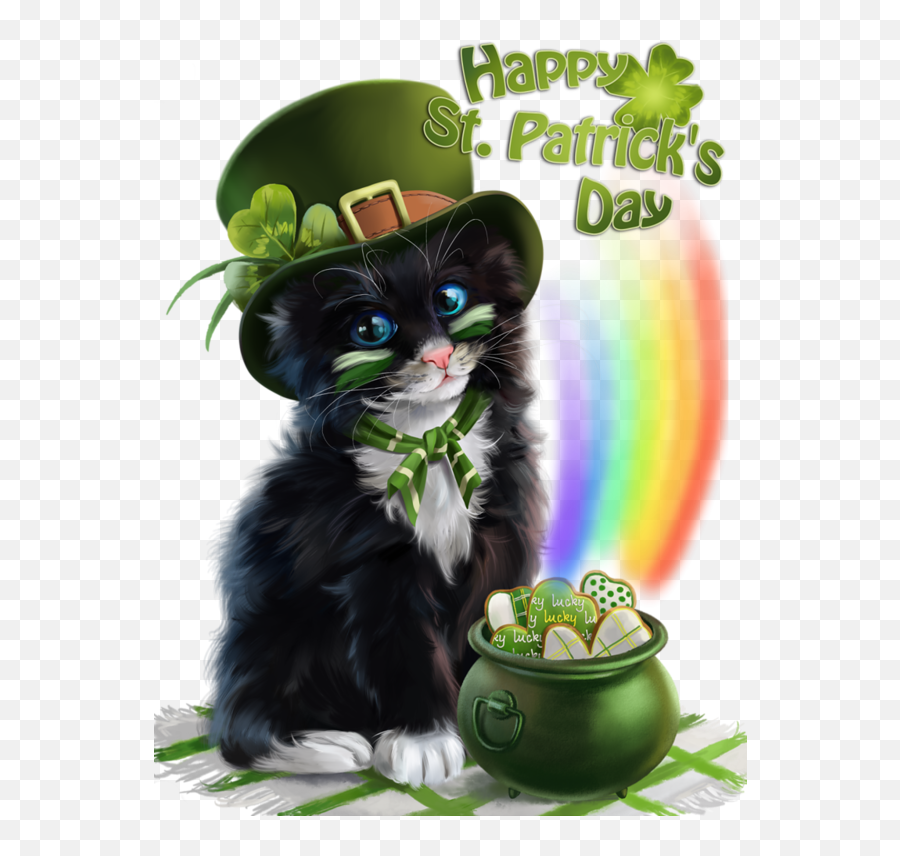 Clipart Cat St Patricku0027s Day - Cat St Patricks Day Png,Happy St Patrick's Day Png