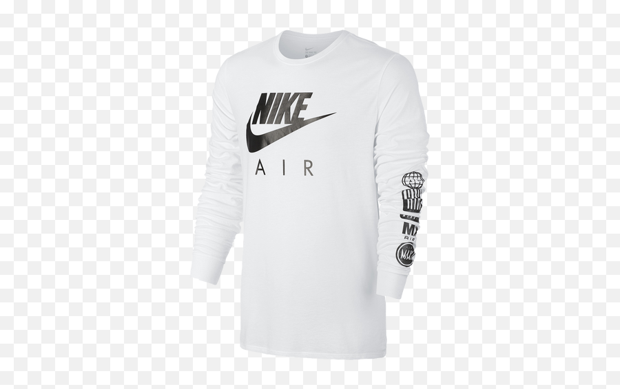 Nike Air Long Sleeve T Shirt Longsleeve Tee White Png - futura Icon
