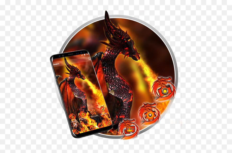 Fire Dragon Launcher Theme Live Hd Wallpapers - Apps On Dragon Png,Fire Dragon Icon