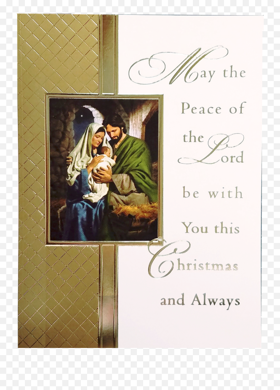 Holy Family Mass Offering Card Christmas Box Of 25 4 - 12u201d X 618u201d Cx256 Event Png,Madonna And Child Icon