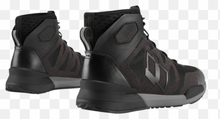 Icon Hooligan Shoes - Black Lace Up png