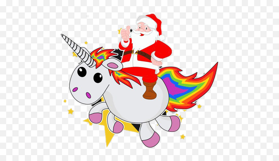 Santa - Cute Santa Claus Cartoon,Unicorn Png Transparent