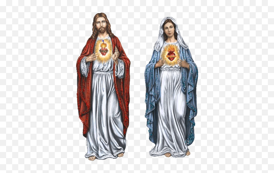 Jézusés Mária Jesus Christ Sticker - Jézusés Mária Jesus Mother Mary And Jesus Gif Png,Icon Of The Sacred Heart Of Jesus