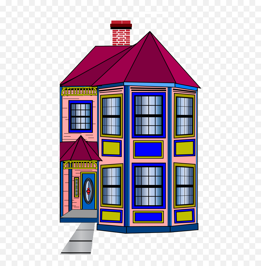 Colorful Townhome Svg Clip Arts Download - Download Clip Art Town House Clip Art Png,Townhouses Icon