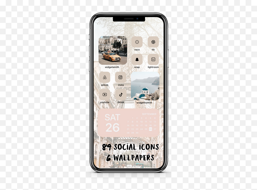 Warm City Icon Theme Social Wallpaper Expansion Pack Ios14 - City Widget Theme Png,Mobile App Icon Mockup