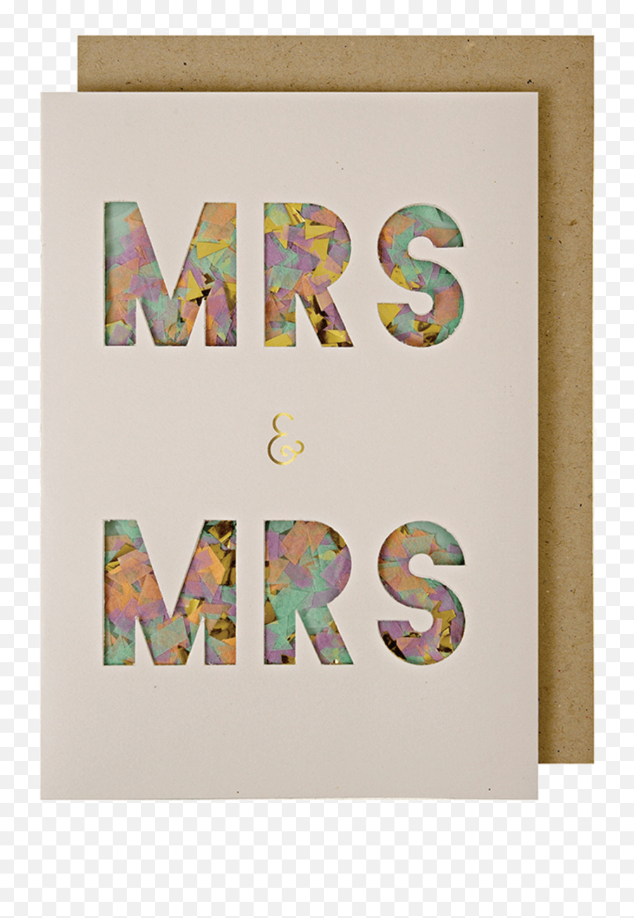 Mrs U0026 Confetti Shaker Card - Number Png,Gold Glitter Confetti Png