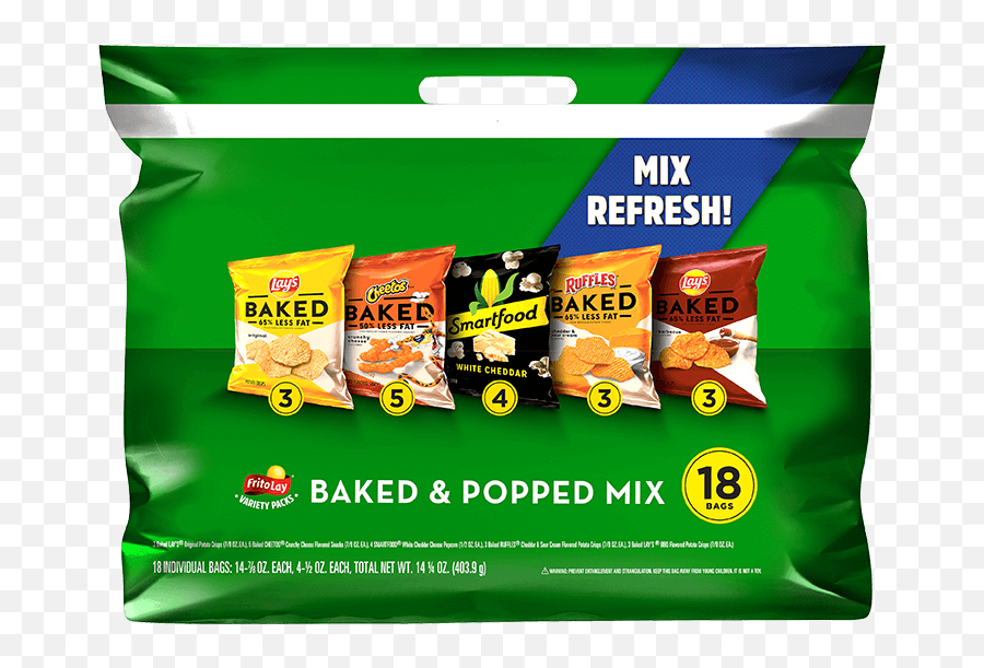 Frito - Lay Baked U0026 Popped Mix Variety Pack Variety Packs Baked Chips Variety Pack Png,Lays Png